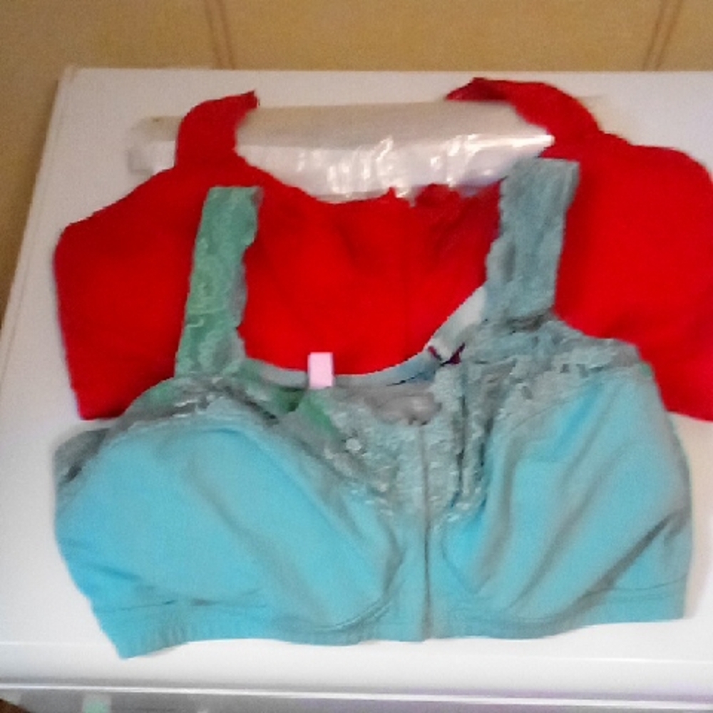 Red And Blue Lace Bras 44g Comfort Choice
